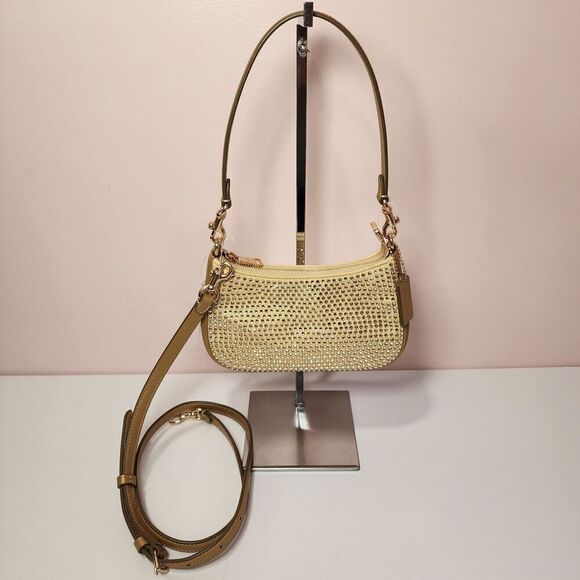 NWT Coach CW322 Teri Mini Crossbody Bag Yellow Gold Crystal - Picture 1 of 6